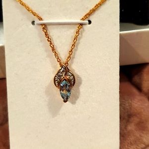 Genuine Blue Topaz Pendant